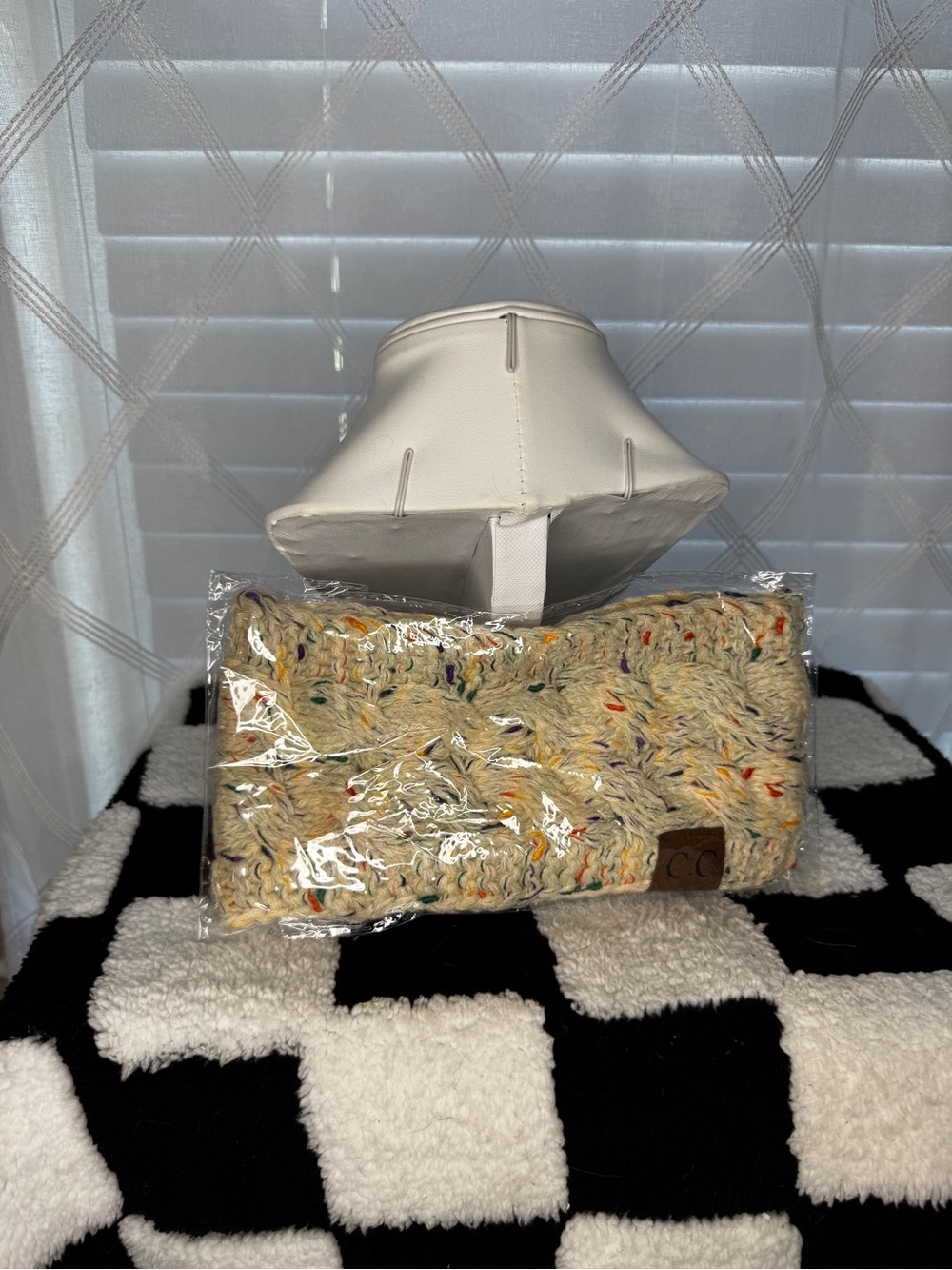 NWT C.C. Confetti Cable Knit Headband / Ear Warmer - Cream